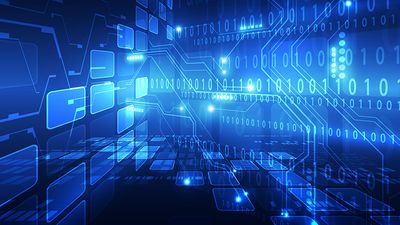 Abstract vector hi speed internet technology background
